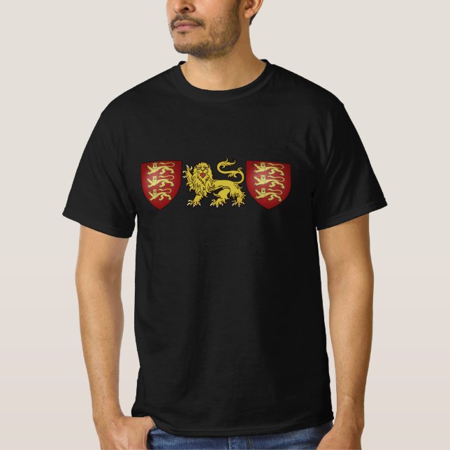 T-shirt classique British Heraldry Lion Coat d'arm (Devant)