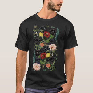 T-shirt classique Carlins botaniques et noirs 231