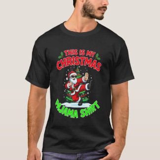 T-shirt Classique C'est Mon Père Noël de Pyjama de Noël