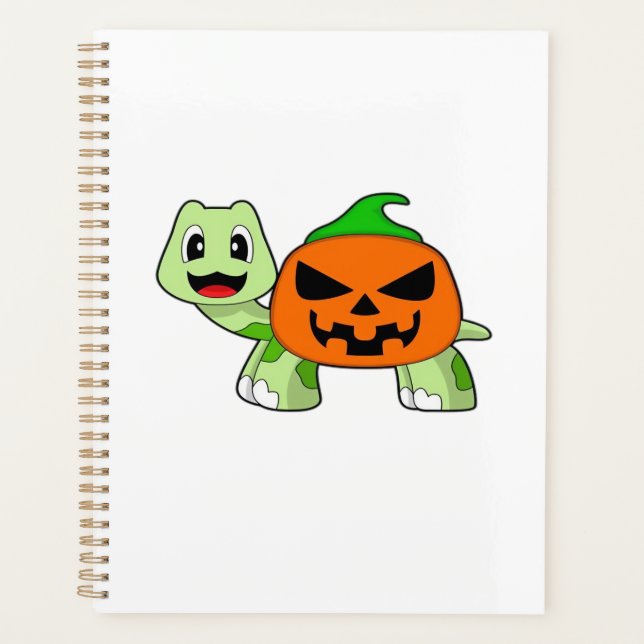 T-shirt classique citrouille Halloween tortue (Devant)