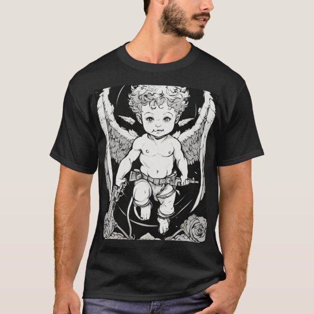 T-shirt Classique Cupid & Coeur Conception traditionnelle  (Devant)