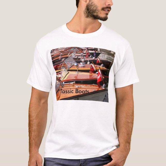 T-shirt classique de bateaux de mâle adulte. (Devant)