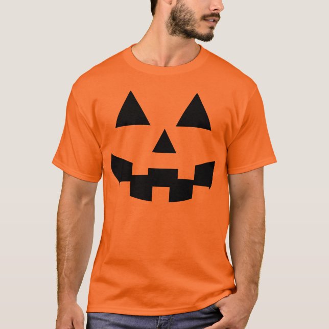 T-shirt classique de douille de JackoLantern long (Devant)