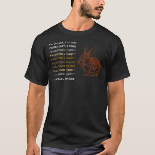 T-shirt classique de lapin effrayé
