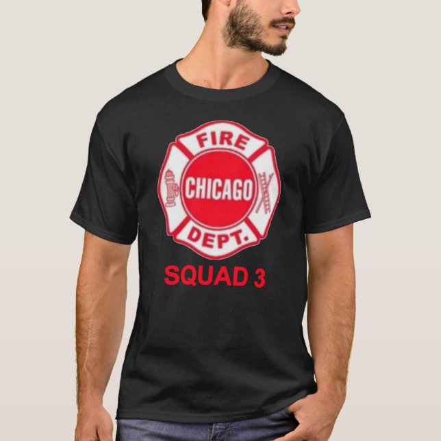 T-shirt classique de l'équipe d'incendie de Chicag (Devant)