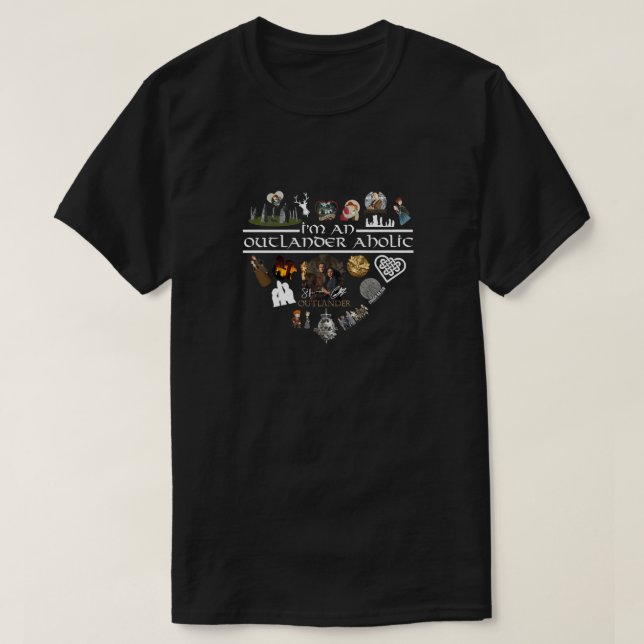 T-shirt Classique de l'Outlander-Aholic (Design devant)