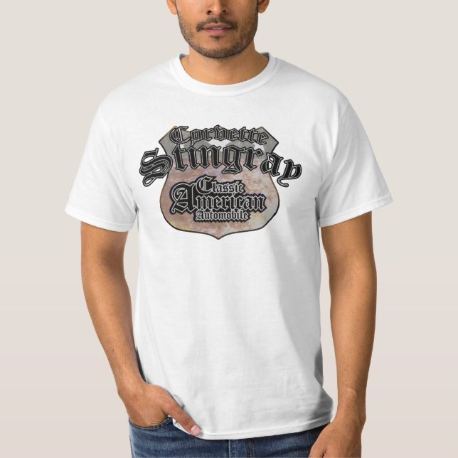T-shirt Classique de pastenague de Chevy Corvette - (Devant)