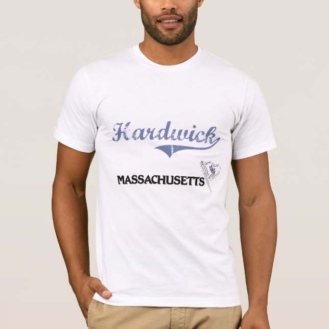 T-shirt . Classique de ville de Hardwick le Massachusetts (Devant)