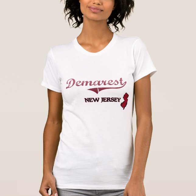 T-shirt Classique de ville de New Jersey de Demarest (Devant)