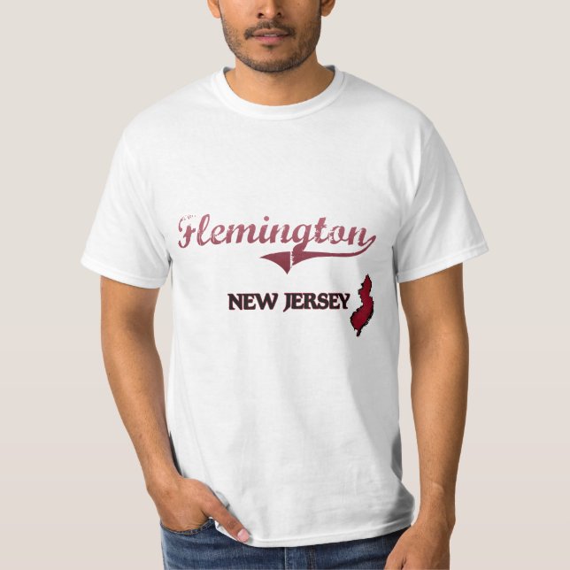 T-shirt Classique de ville de New Jersey de Flemington (Devant)