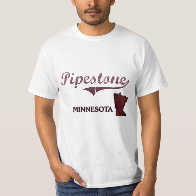 T-shirt Classique de ville de Pipestone Minnesota (Devant)