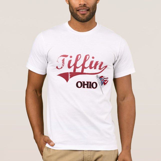 T-shirt Classique de ville de Tiffin Ohio (Devant)
