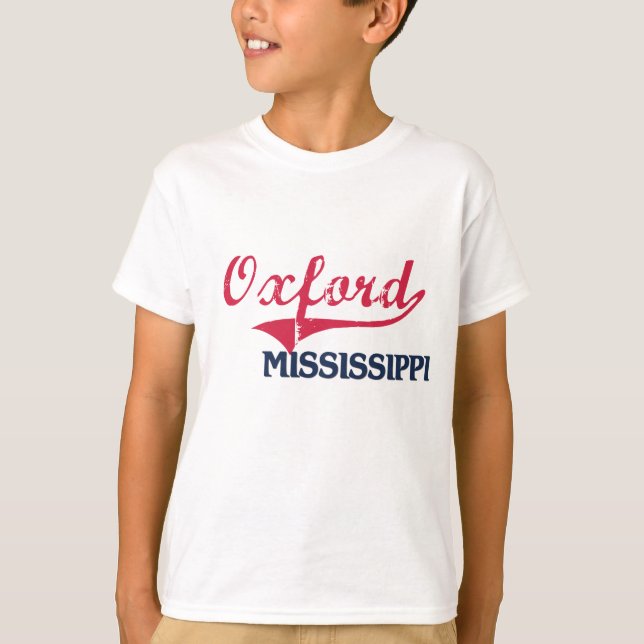 T-shirt Classique de ville d'Oxford Mississippi (Devant)