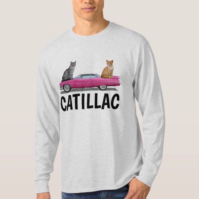 T-Shirt CLASSIQUE DE VOITURE STYLE CADDY ROSE CAT (Devant)