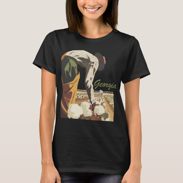T-shirt Classique de voyage chaud de la récolte de coton d (Devant)