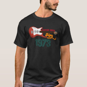 T-shirt Classique depuis mai 1973 50e Anniversaire Guitare