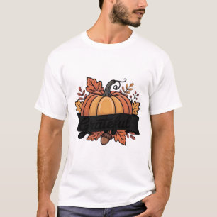 T-Shirt Classique Design Citrouille Reconnaissante
