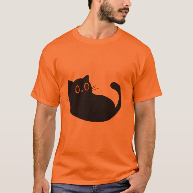 T-shirt classique, dessin animé de chat (Devant)