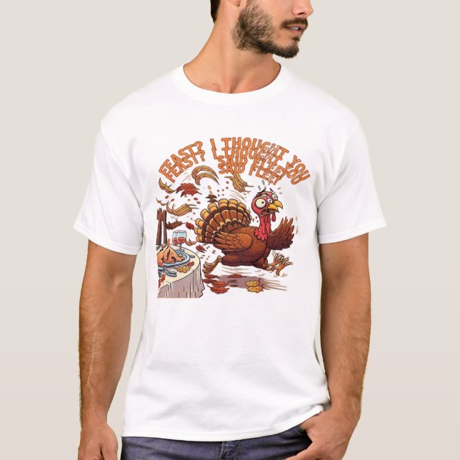 T-shirt classique drôle d'Action de grâce de dinde (Devant)