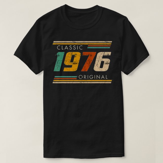 T-shirt Classique du 46e anniversaire 1976 Original (Design devant)
