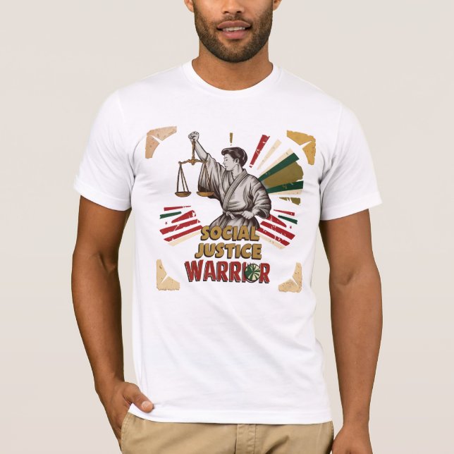 T-shirt classique du guerrier de justice sociale - (Devant)