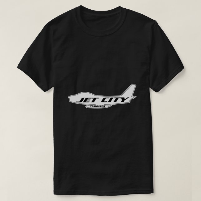T-shirt classique du logo de White Jet City (Design devant)