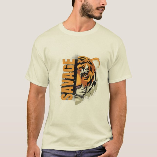 T-shirt classique en coton pour hommes (Devant)