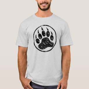 T-shirt Classique en détresse et patte d'ours cool