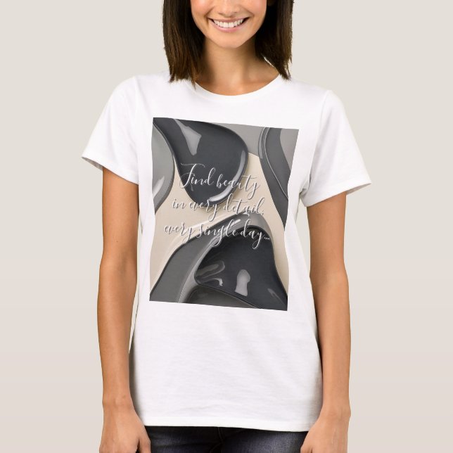 T-shirt classique en graphisme abstrait (Devant)