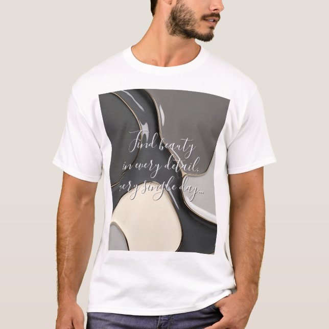 T-shirt classique en graphisme abstrait (Devant)