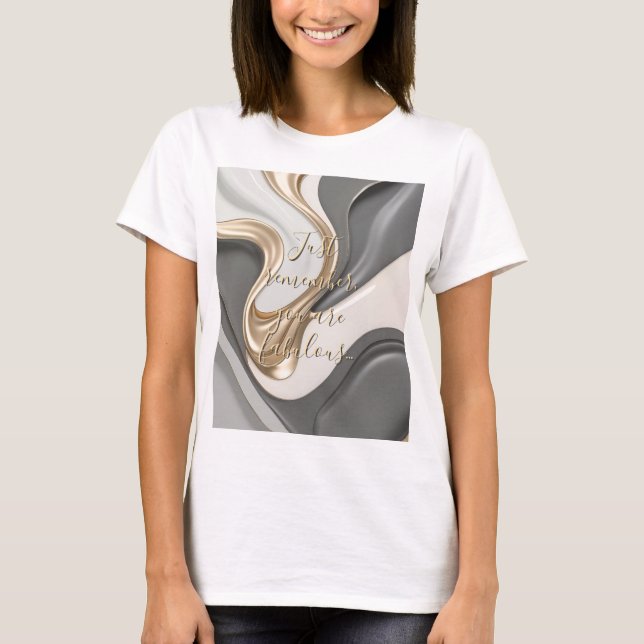 T-shirt classique en graphisme abstrait (Devant)