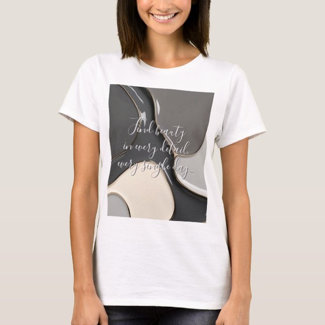 T-shirt classique en graphisme abstrait (Devant)