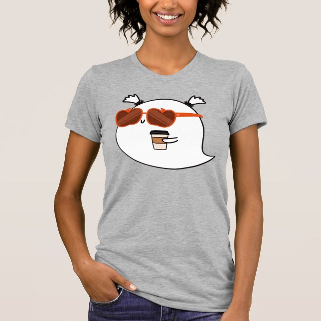 T-shirt classique fantôme mignon de saison effraya (Devant)