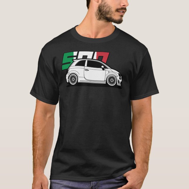 T-shirt classique Fiat 500 Abarth (Devant)