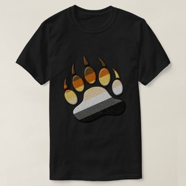 T-shirt classique Gay Bear Pride Paw (Design devant)