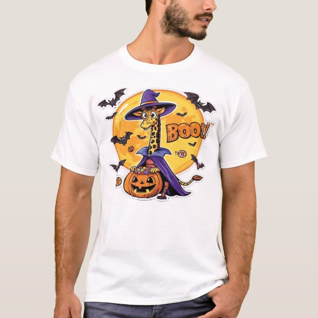 T-shirt classique Giraffe Boo Halloween_7 (Devant)