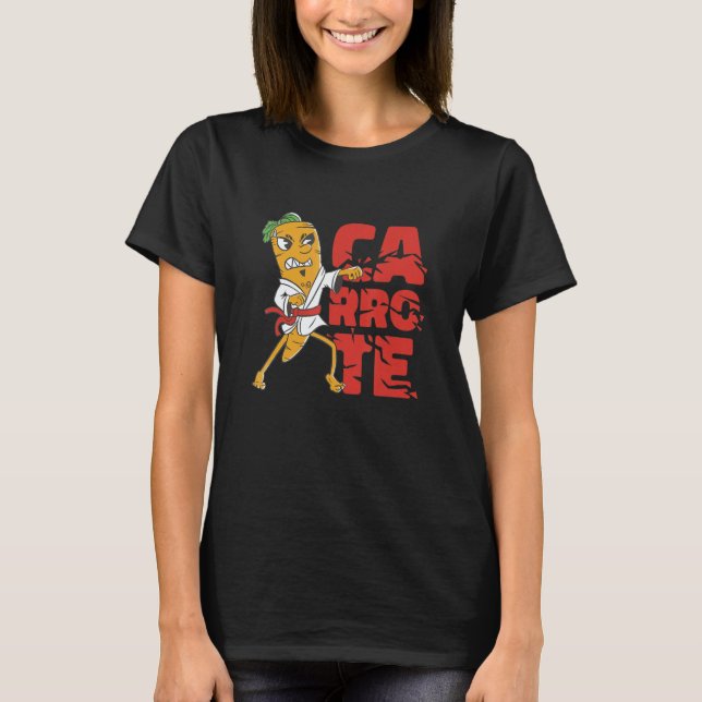 T-shirt classique graphique carotte de karaté pour (Devant)