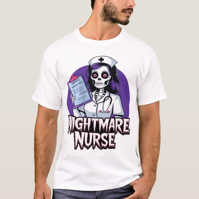 T-shirt classique Halloween Nightmare Nurse (Devant)