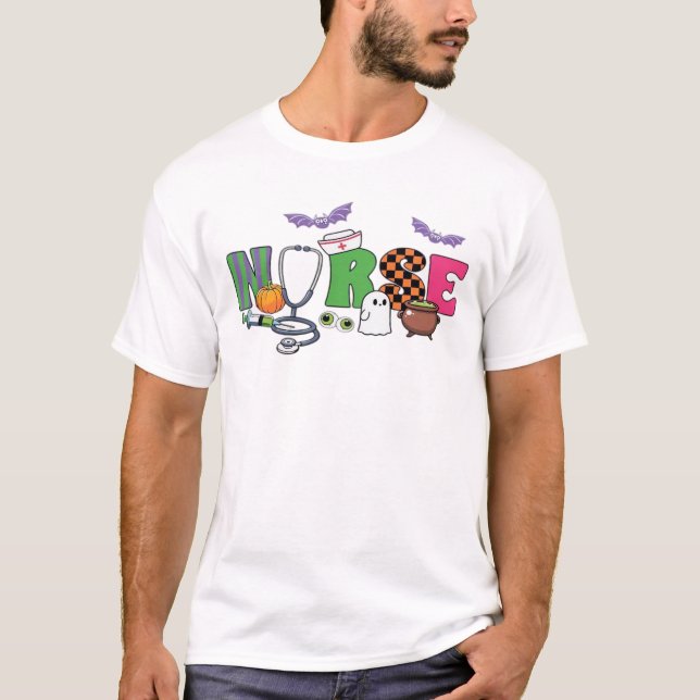 T-Shirt classique Halloween pour infirmières (Devant)
