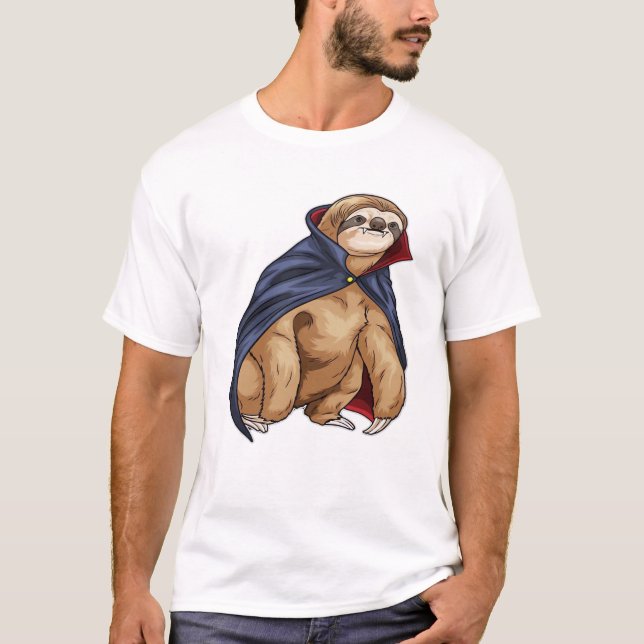 T-Shirt Classique Halloween Vampire de Paresseux (Devant)
