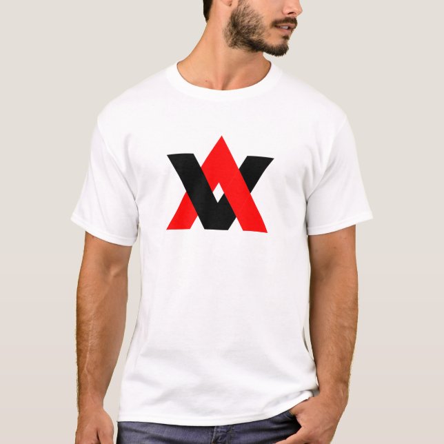 T-shirt Classique Lettre Minimale VA (Devant)