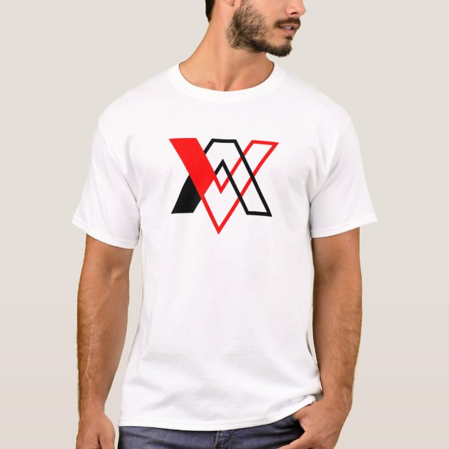 T-shirt Classique Lettre Minimale VA (Devant)