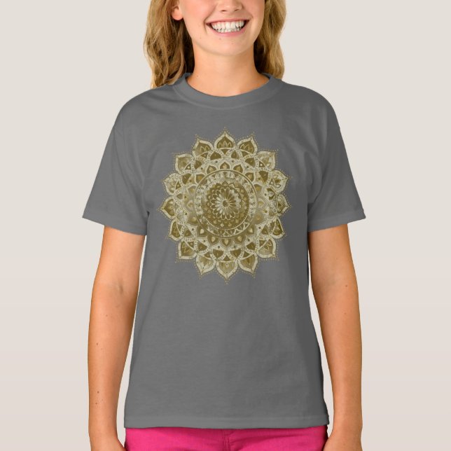 T-shirt Classique Mandala Inde Style 4 (Devant)