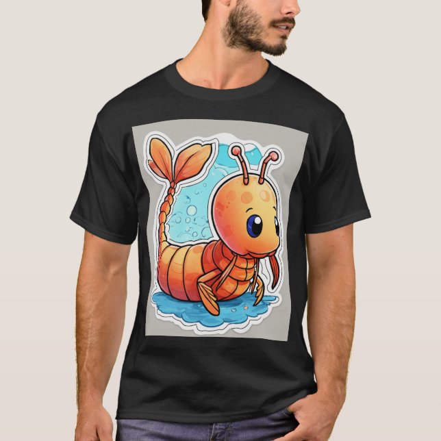 T-shirt classique marin Jerry Shrimp Flash Tattoo (Devant)