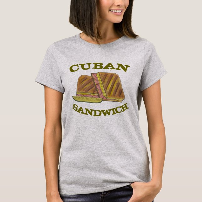 T-shirt Classique Miami Cubain Sandwich Ham Porc Fromage S (Devant)