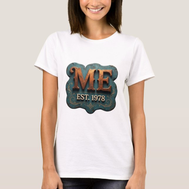 T-shirt Classique Or ME EST 1978 Citation Design (Devant)
