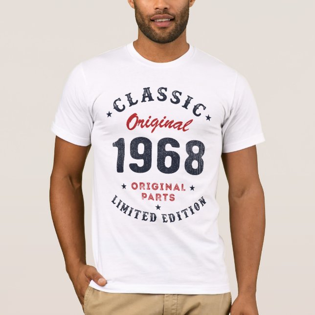 T-shirt Classique Original 1968 Pièces Originales Cadeau A (Devant)