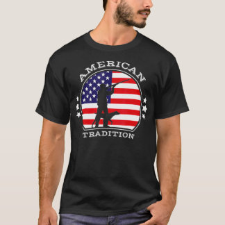T-shirt Classique Patriotique American Flag Chasse aux ois