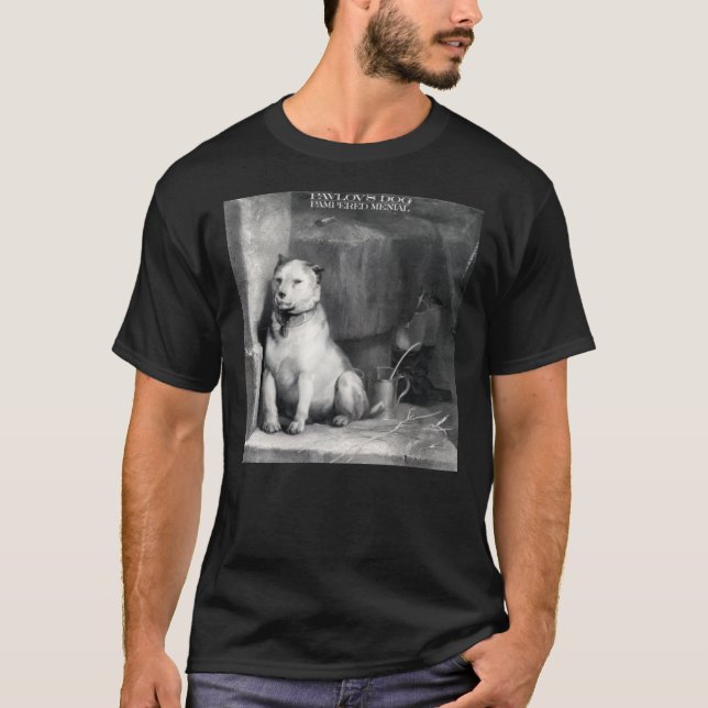 T-shirt classique Pavlov&x27 ; s Chien choyé Menia (Devant)