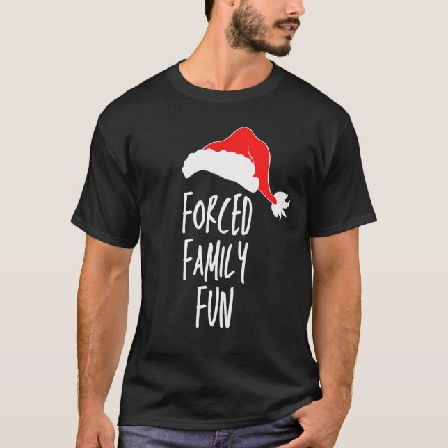 T-shirt classique pour amusement familial forcé (Devant)